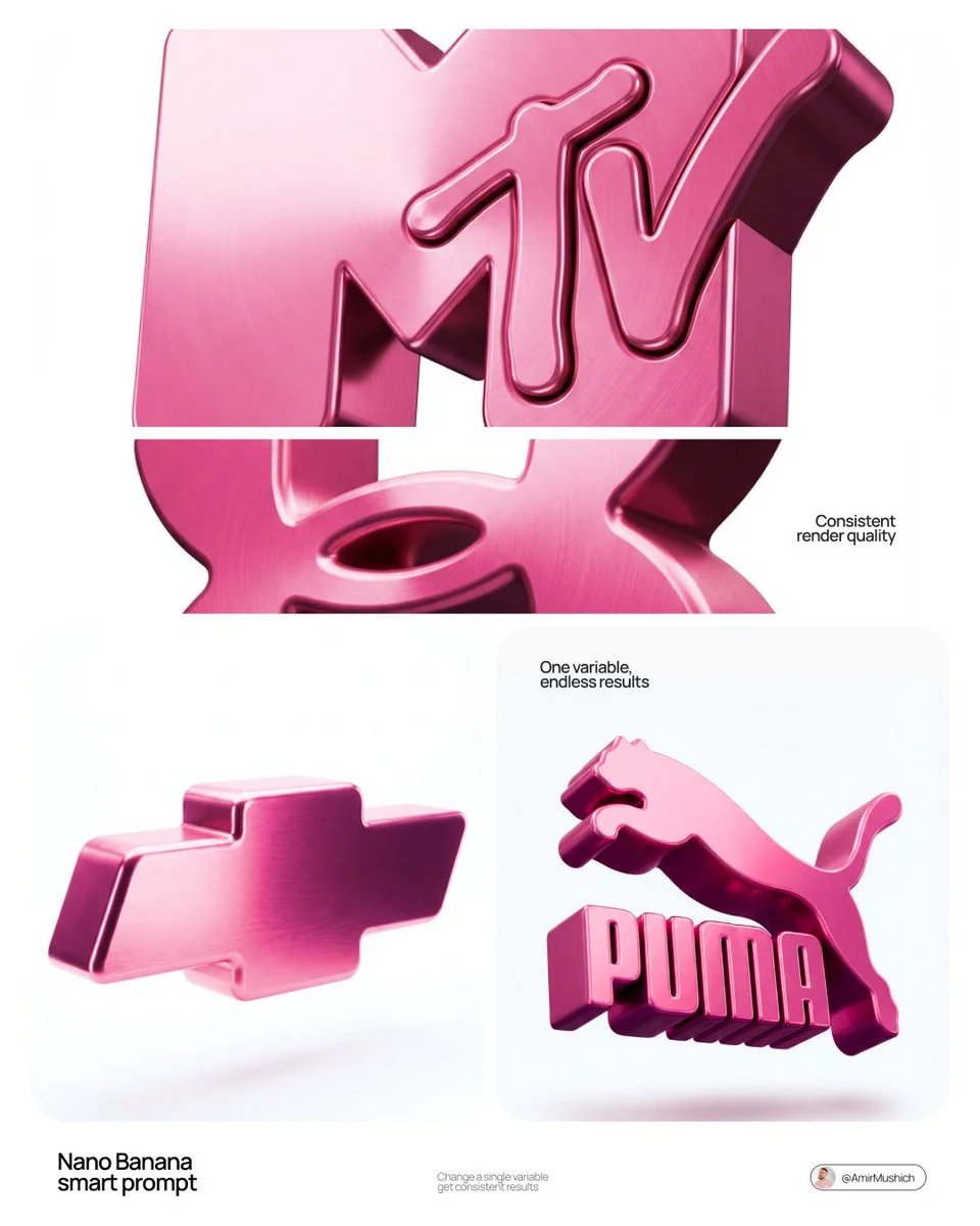 prompt seen Premium AI Prompt: Brand Name. Act As A 3d gemini ai photo