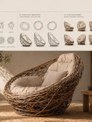 prompt seen Premium AI Prompt: Conceptual Transformation Bird Nest gemini ai photo
