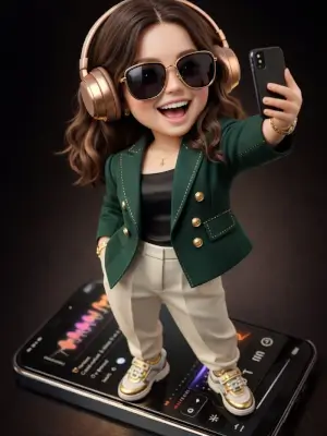 prompt seen Premium AI Prompt: Create A High-detail 3d Semi-realistic Chibi gemini ai photo