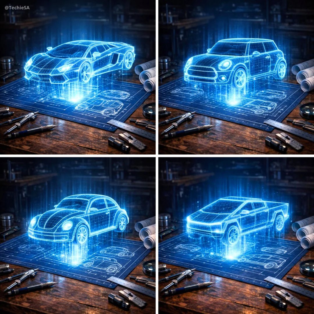prompt seen Premium AI Prompt: Create A Hyper-realistic 3d Holographic Blueprint gemini ai photo