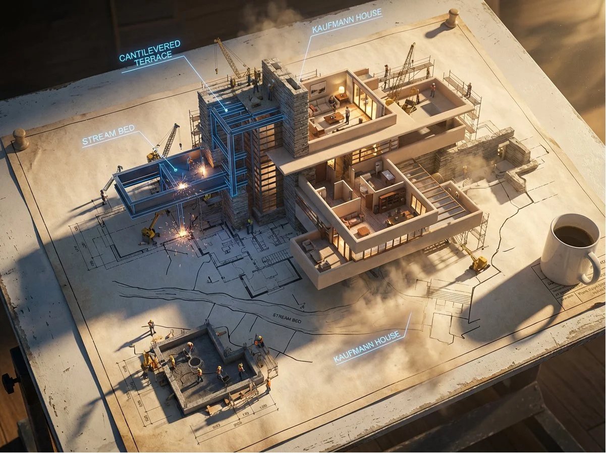 prompt seen Premium AI Prompt: Epic 3d Scene A Massive Architectural ai photo 4