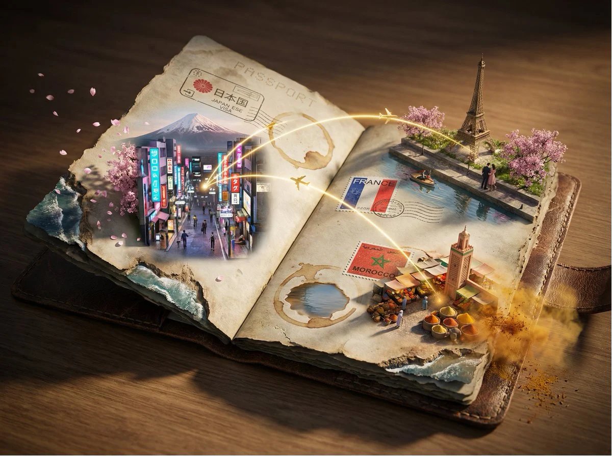 prompt seen Premium AI Prompt: Epic 3d Scene A Weathered Passport gemini ai photo