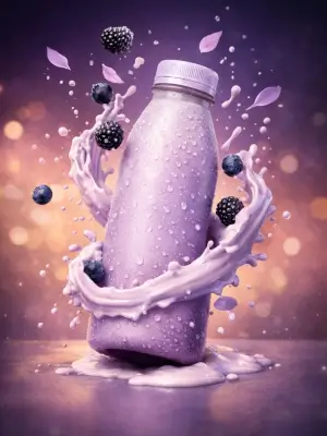 prompt seen Premium AI Prompt: Functional Yogurt Smoothie Bottle ai photo 3