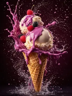 prompt seen Premium AI Prompt: High-contrast Studio Lighting Ai-edited Hyperreal Food gemini ai photo