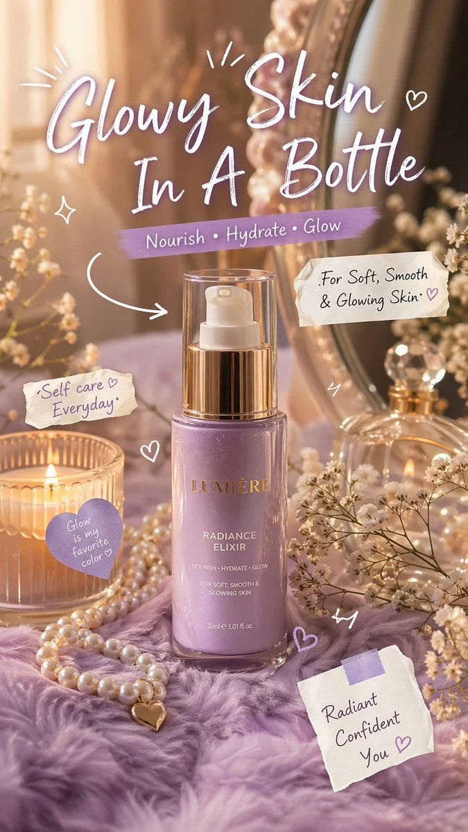 prompt seen Premium AI Prompt: Luxury Aesthetic Skincare Advertisementsoft ai photo