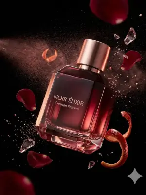 prompt seen Premium AI Prompt: Luxury Perfume Bottle Dramatic Low-key Studio gemini ai photo