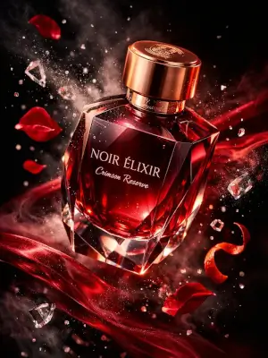 prompt seen Premium AI Prompt: Luxury Perfume Bottle Dramatic Low-key Studio ai photo 2