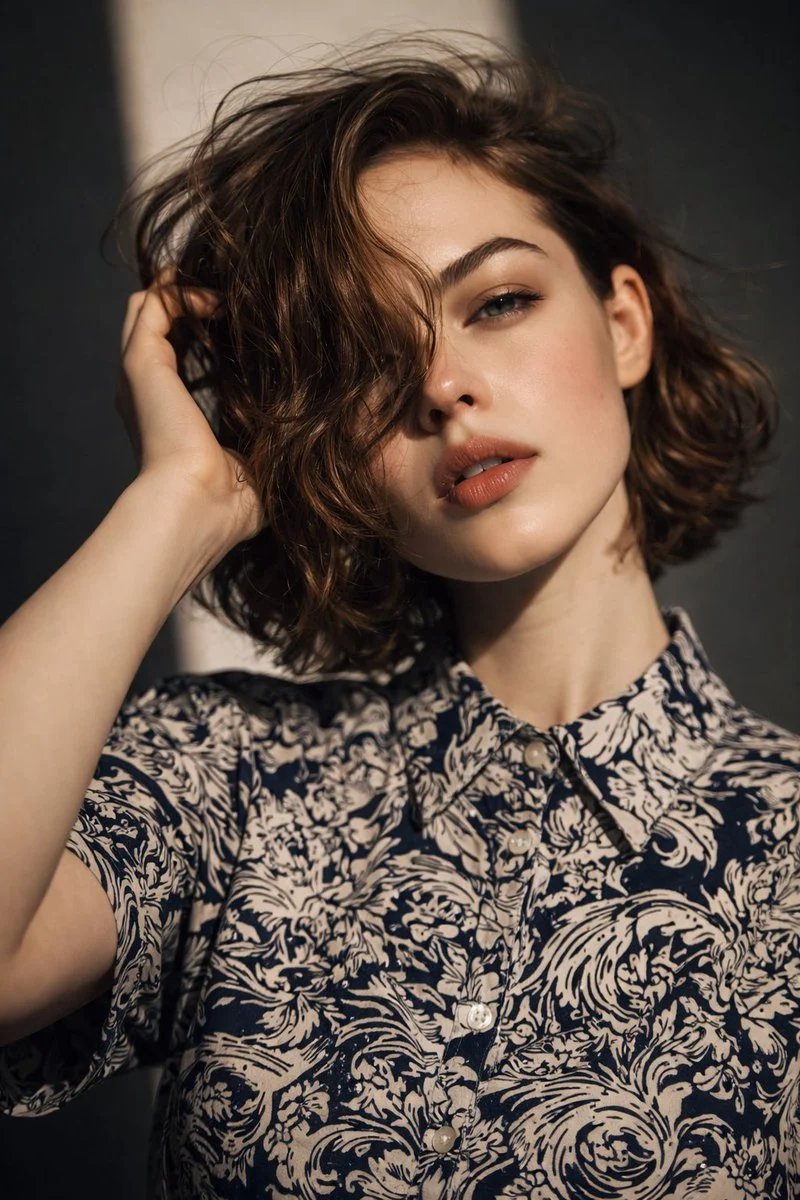 prompt seen Premium AI Prompt: Natural Light Loose, Slightly Tousled gemini ai photo
