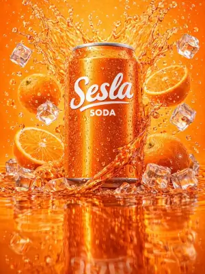 prompt seen Premium AI Prompt: Orange-flavored Soda Can ai photo 2