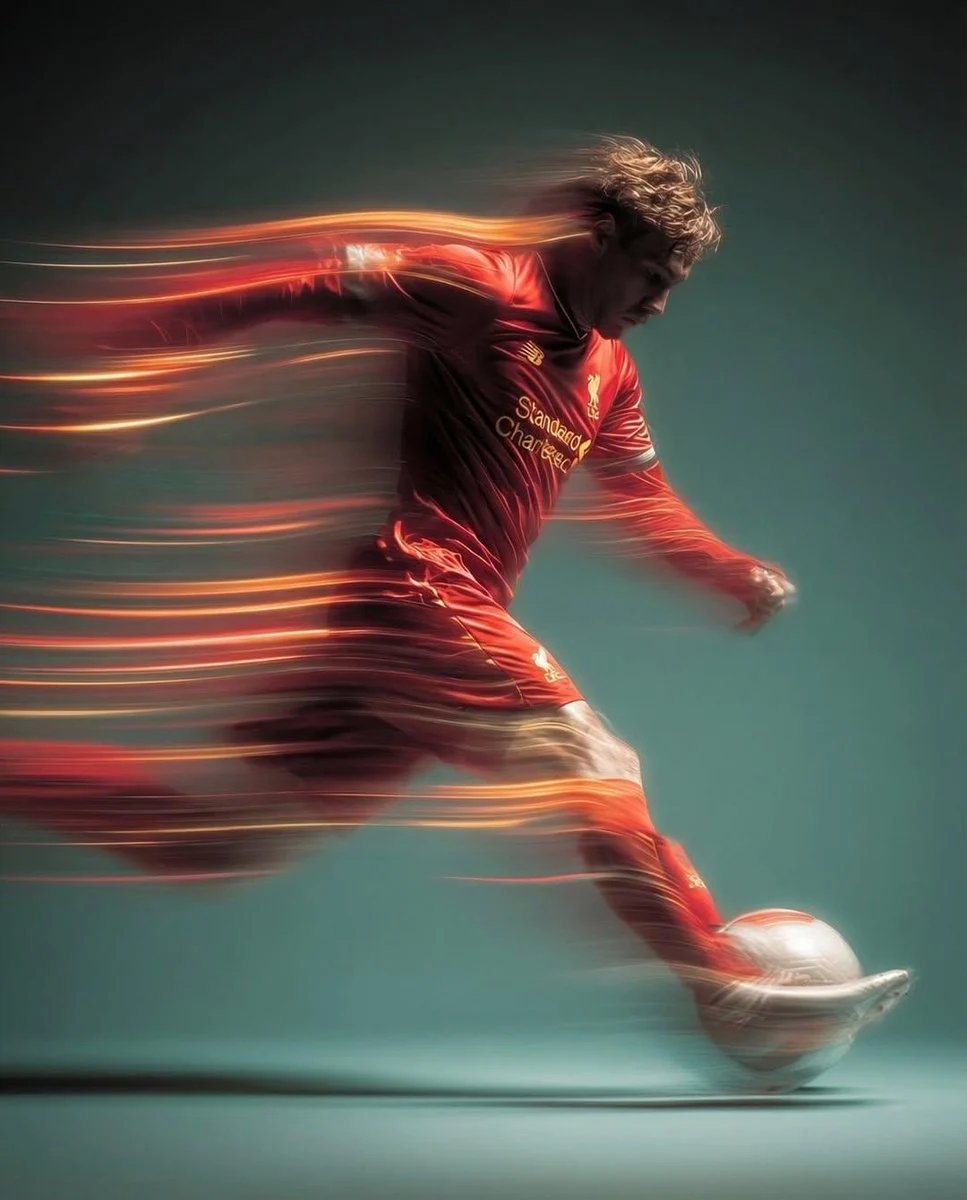 prompt seen Premium AI Prompt: Panning Shot Of A Mysterious Soccer ai photo 2