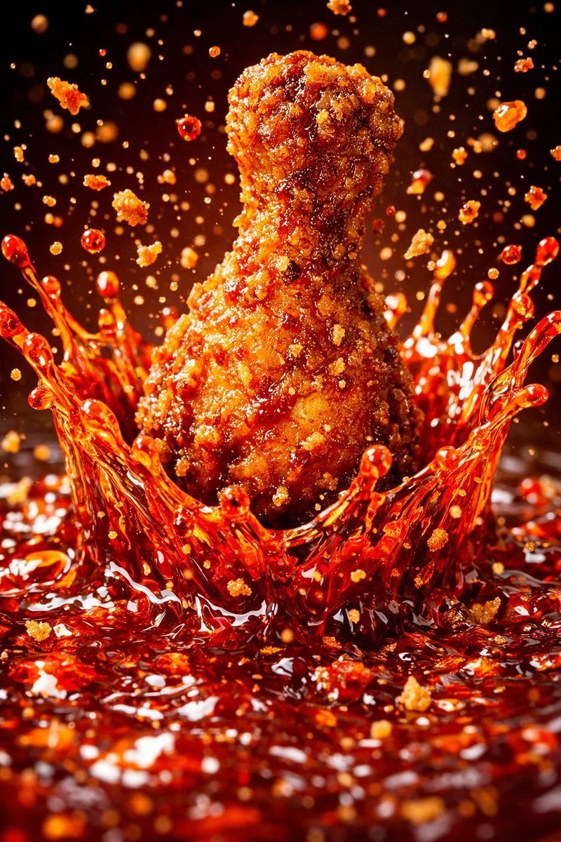 prompt seen Premium AI Prompt: Single Fried Chicken Drumstick Soft Studio Light ai photo