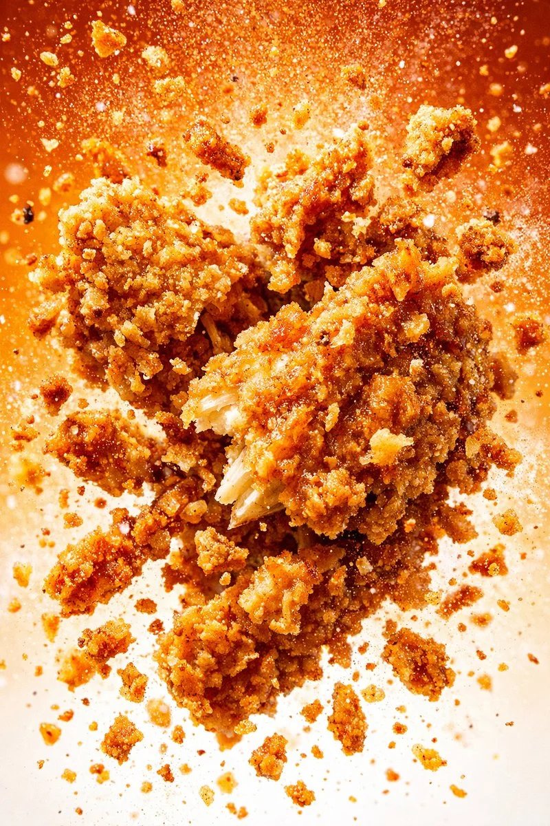 prompt seen Premium AI Prompt: Single Fried Chicken Drumstick Soft Studio Light ai photo 2