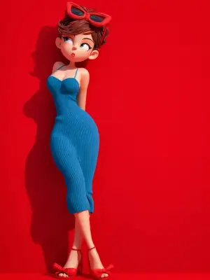 prompt seen Premium AI Prompt: Stylized 3d Cartoon Female Two Braided Pigtails gemini ai photo