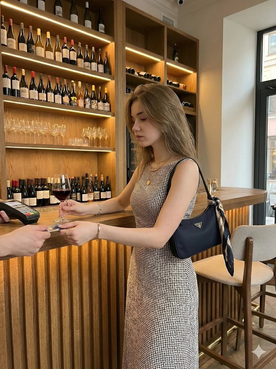 prompt seen Premium AI Prompt: Young Beautiful Woman With Long Wavy ai photo 2