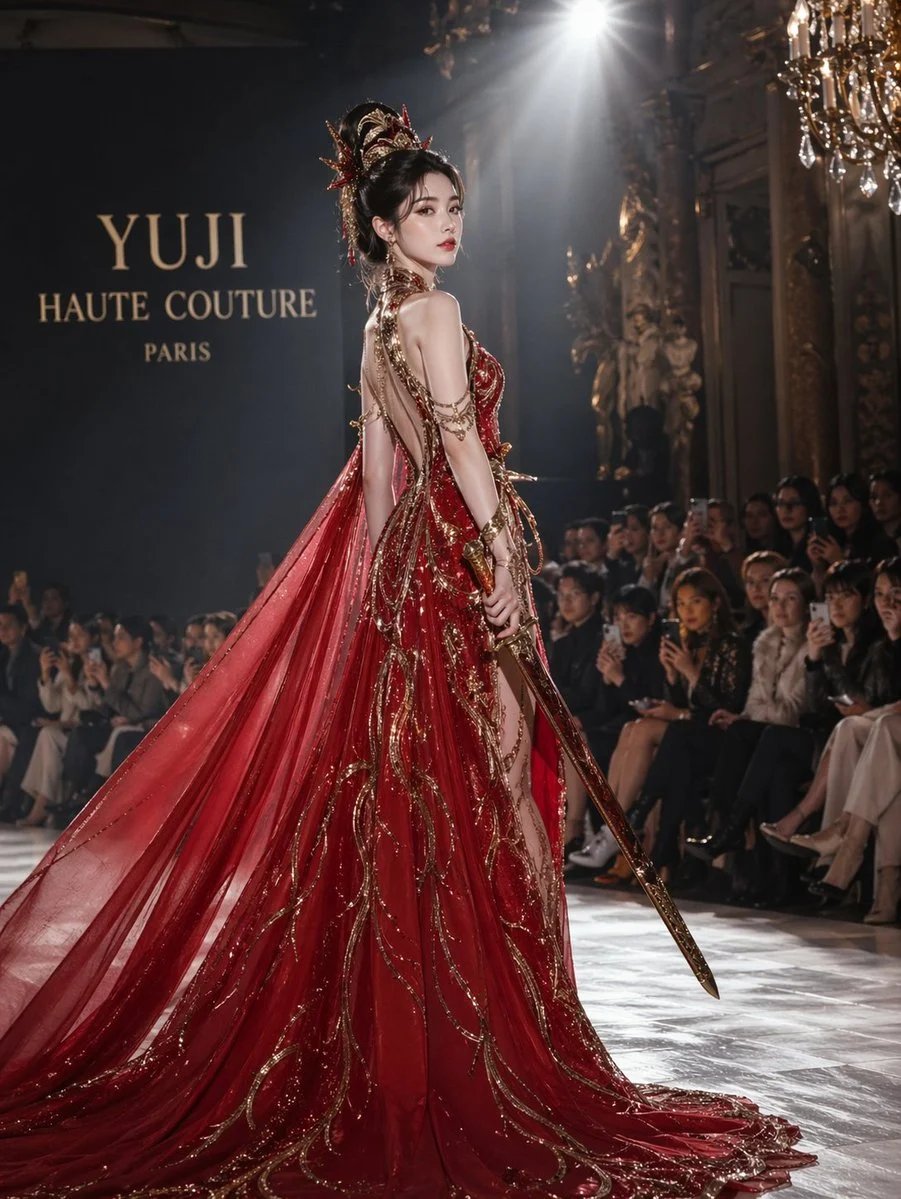 prompt seen Premium AI Prompt: Yu Ji Tried On A Haute gemini ai photo