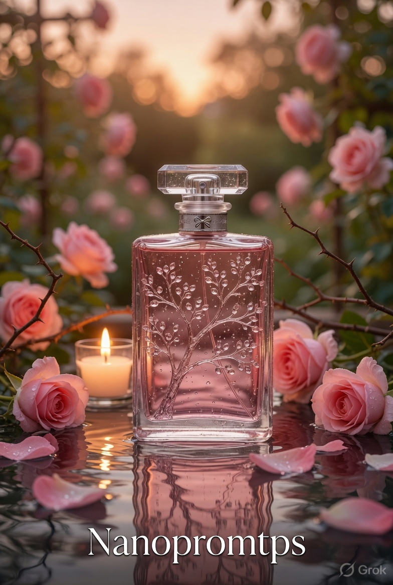 Rose Pink Crystal Bubble Pattern Garden