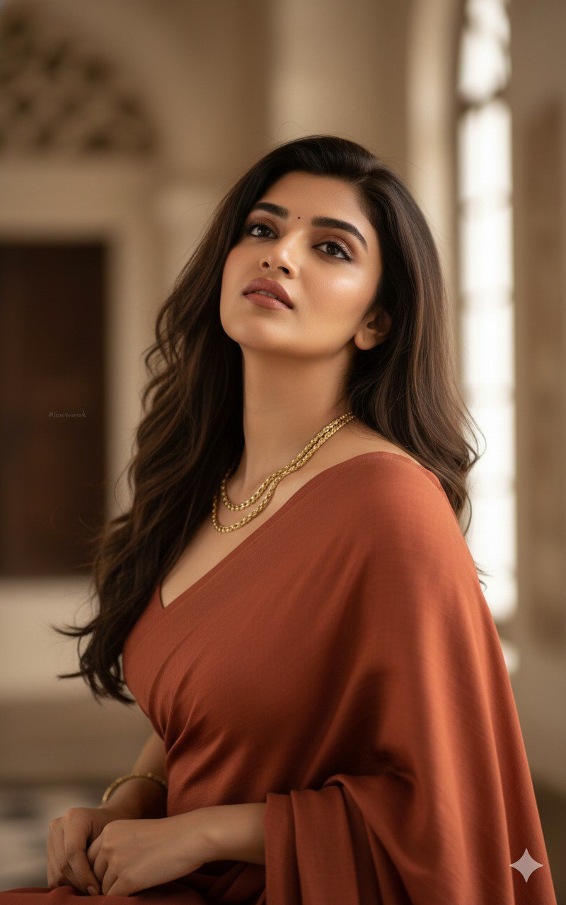 Rust Saree Portrait