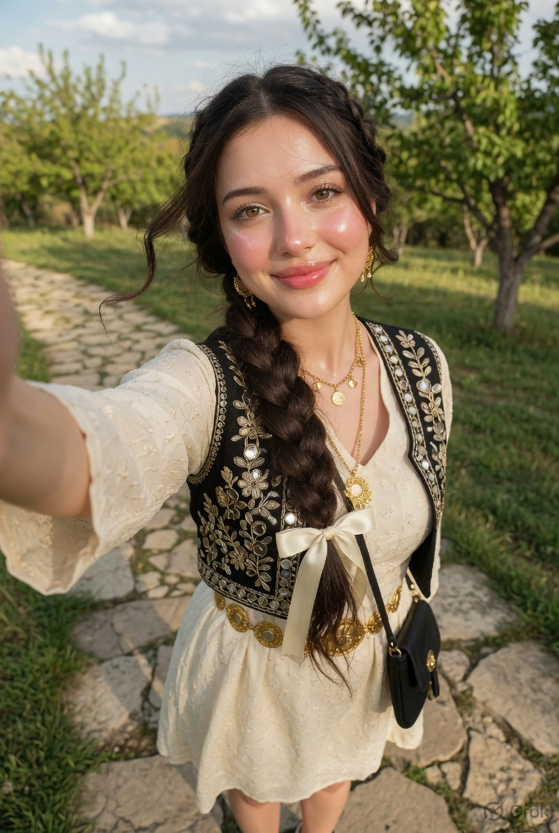 prompt seen Traditional Clothing Radiant Selfie ai photo