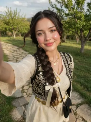 prompt seen Traditional Clothing Radiant Selfie gemini ai photo