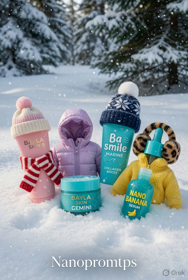 Winter Group Skincare in Snow