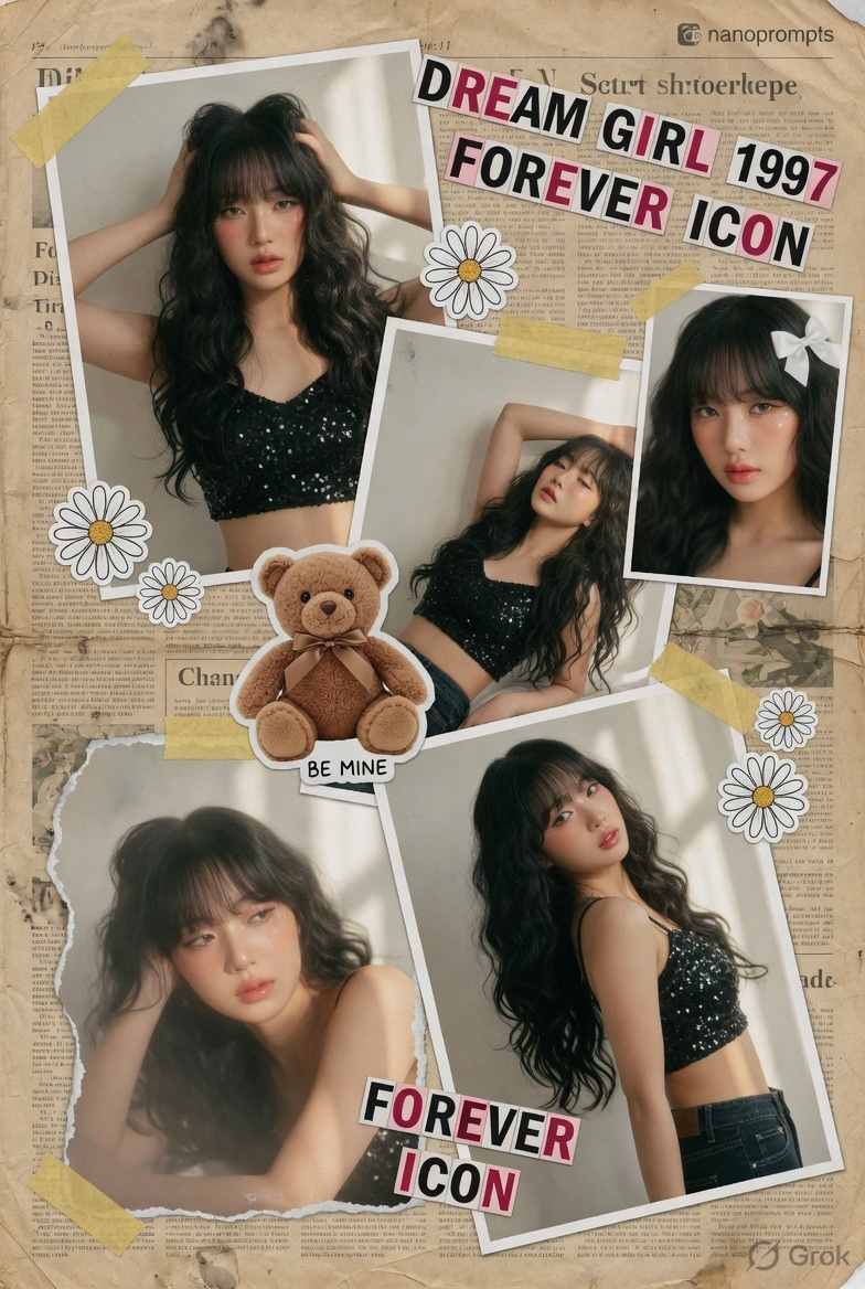 prompt seen Y2K Coquette K-pop Fan Edit ai photo